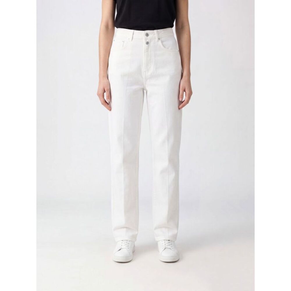 Lemaire Women Lemaire High-Waisted Straight-Leg Jeans In Milk Cotton Denim